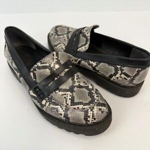 Circus by Sam Edelman Snakeskin Lug Sole Loafers 9.5M Chunky Platform